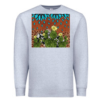 Heather Grey cactus gemstone Premium Sweatshirt - AdoDesignShop