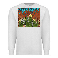 Oatmeal Heather cactus gemstone Premium Sweatshirt - AdoDesignShop