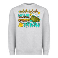 Heather Grey splish splash your opinion is trash Heavyweight Sweatshirt - AdoDesignShop
