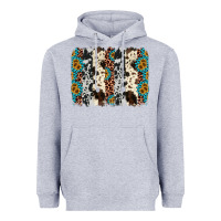 Heather Grey cowhide leopard gemstone brushstroke Heavyweight Hoodie - AdoDesignShop