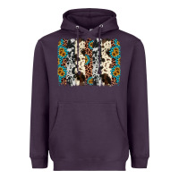 Plum cowhide leopard gemstone brushstroke Heavyweight Hoodie - AdoDesignShop