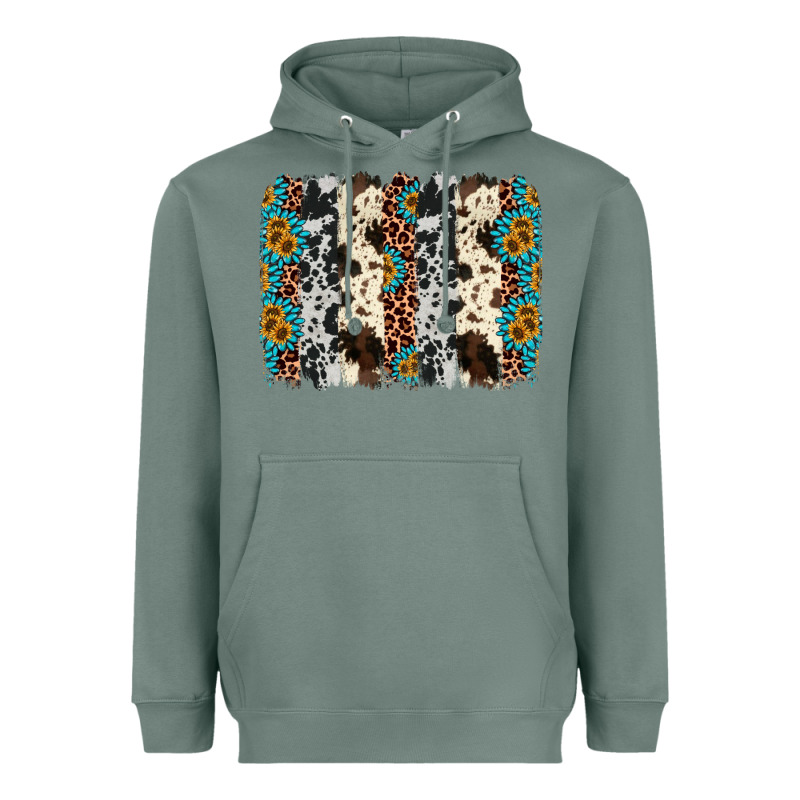 Cowhide Leopard Gemstone Brushstroke Heavyweight Hoodie by AdoDesignShop | Teevron
