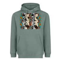 Sage cowhide leopard gemstone brushstroke Heavyweight Hoodie - AdoDesignShop