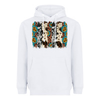 White cowhide leopard gemstone brushstroke Heavyweight Hoodie - AdoDesignShop