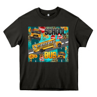 Asphalt school bus Heavy Core Tee - texasbilliewilder