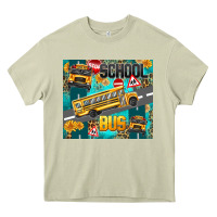 Mossy school bus Heavy Core Tee - texasbilliewilder