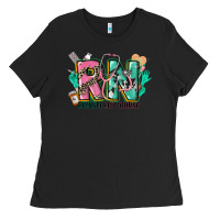 Black registered nurse Ladies Tee - CowGirlArtShop