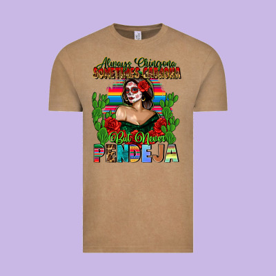 Mexican Chingona Vintage Tee Designed By Fadigitalartstudio
