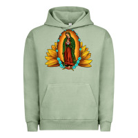 Pigment Oil Green sunflower our lady of guadalupe Urban Hoodie - JahusDesignShop
