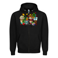 Black spanish teacher coffee cups Zipper Hoodie - AdoDesignShop