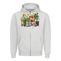 Dove Grey spanish teacher coffee cups Zipper Hoodie - AdoDesignShop