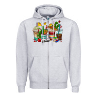 Heather Grey spanish teacher coffee cups Zipper Hoodie - AdoDesignShop