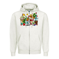 Oatmeal Heather spanish teacher coffee cups Zipper Hoodie - AdoDesignShop