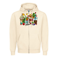 Sandshell spanish teacher coffee cups Zipper Hoodie - AdoDesignShop