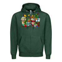 Sports Green spanish teacher coffee cups Zipper Hoodie - AdoDesignShop