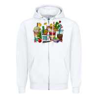 White spanish teacher coffee cups Zipper Hoodie - AdoDesignShop