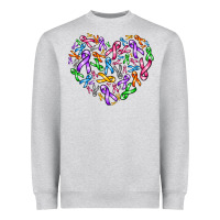 Cancer Ribbon Heart Heavyweight Sweatshirt | Teevron