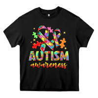 Black Autism Awareness Heavy Core Tee - NancyCooperArtShop