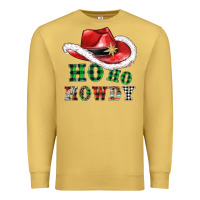 Antique Gold ho ho howdy christmas hat Premium Sweatshirt - AdoDesignShop