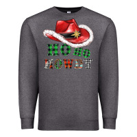 Charcoal Heather ho ho howdy christmas hat Premium Sweatshirt - AdoDesignShop