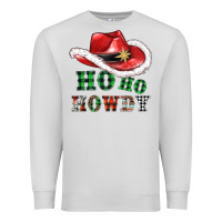 Dove Grey ho ho howdy christmas hat Premium Sweatshirt - AdoDesignShop
