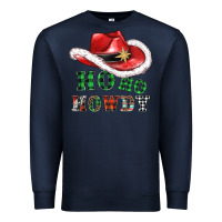 Navy ho ho howdy christmas hat Premium Sweatshirt - AdoDesignShop