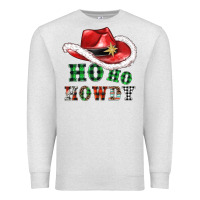Oatmeal Heather ho ho howdy christmas hat Premium Sweatshirt - AdoDesignShop