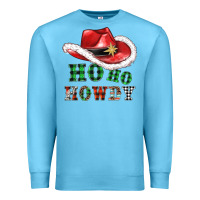 Ocean Blue ho ho howdy christmas hat Premium Sweatshirt - AdoDesignShop