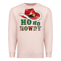 Pale Pink ho ho howdy christmas hat Premium Sweatshirt - AdoDesignShop