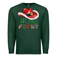 Sports Green ho ho howdy christmas hat Premium Sweatshirt - AdoDesignShop