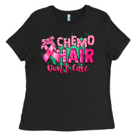 Black Chemo hair don't care Cancer Awareness Ladies Tee - HowdyJamesFarm