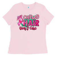 Bubblegum Pink Chemo hair don't care Cancer Awareness Ladies Tee - HowdyJamesFarm