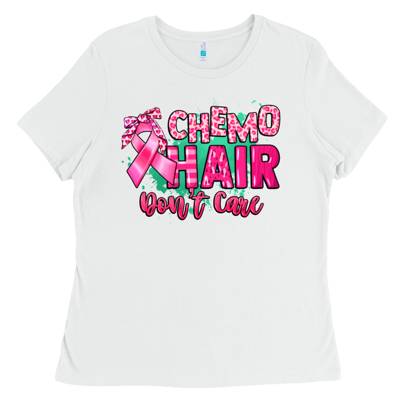 Chemo Hair Don't Care Cancer Awareness Ladies Tee by HowdyJamesFarm | Teevron