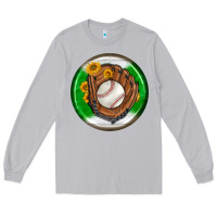 Moon Dust baseball with sunflower round earrings Long Sleeve Tee - BundleAndBundleShop