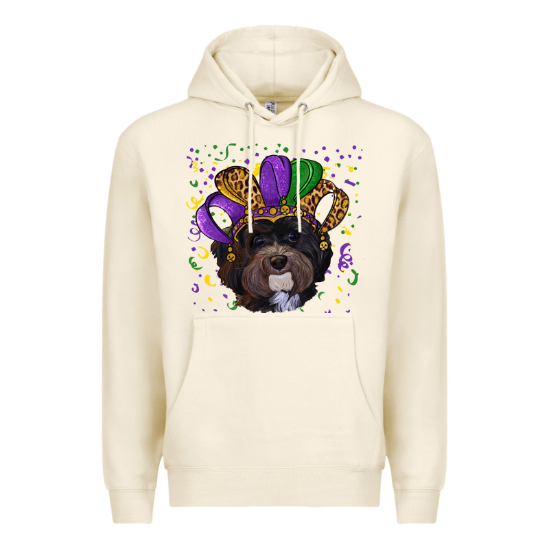 Mardi Gras Havanese Dog With Hat Premium Hoodie by RanaPortraitStore | Teevron
