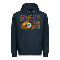 Navy spooky pumpkin Premium Hoodie - SublimationCraftShop