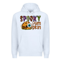 White spooky pumpkin Premium Hoodie - SublimationCraftShop