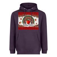 Plum merry teacher Heavyweight Hoodie - AdoDesignShop