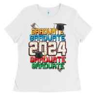 White graduate 2024 Ladies Tee - CowGirlArtShop