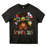 Asphalt school bus driver afro messy bun Heavy Core Tee - texasbilliewilder
