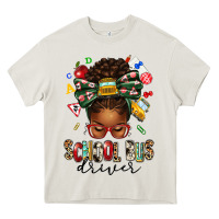 Cream school bus driver afro messy bun Heavy Core Tee - texasbilliewilder