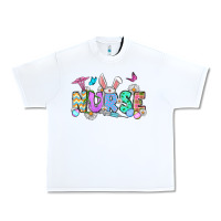 White Easter Nurse Urban Heavy Tee - OliviaCreatesArt