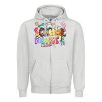 Dove Grey school nurse Zipper Hoodie - AdoDesignShop