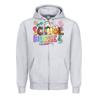 Heather Grey school nurse Zipper Hoodie - AdoDesignShop