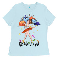 Baby Blue be the light Ladies Tee - CowGirlArtShop