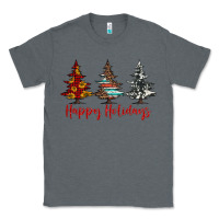 Charcoal Heather happy holidays christmas trees Classic Tee - Jasminsmagicworld
