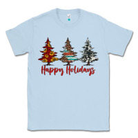 Dusty Blue happy holidays christmas trees Classic Tee - Jasminsmagicworld