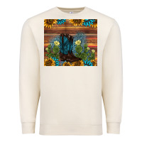 Sandshell boot cactus sunflower gemstone Premium Sweatshirt - AdoDesignShop