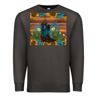 Smoke boot cactus sunflower gemstone Premium Sweatshirt - AdoDesignShop