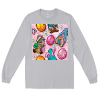 Moon Dust Easter Gnomies Seamless Pattern Long Sleeve Tee - BundleAndBundleShop
